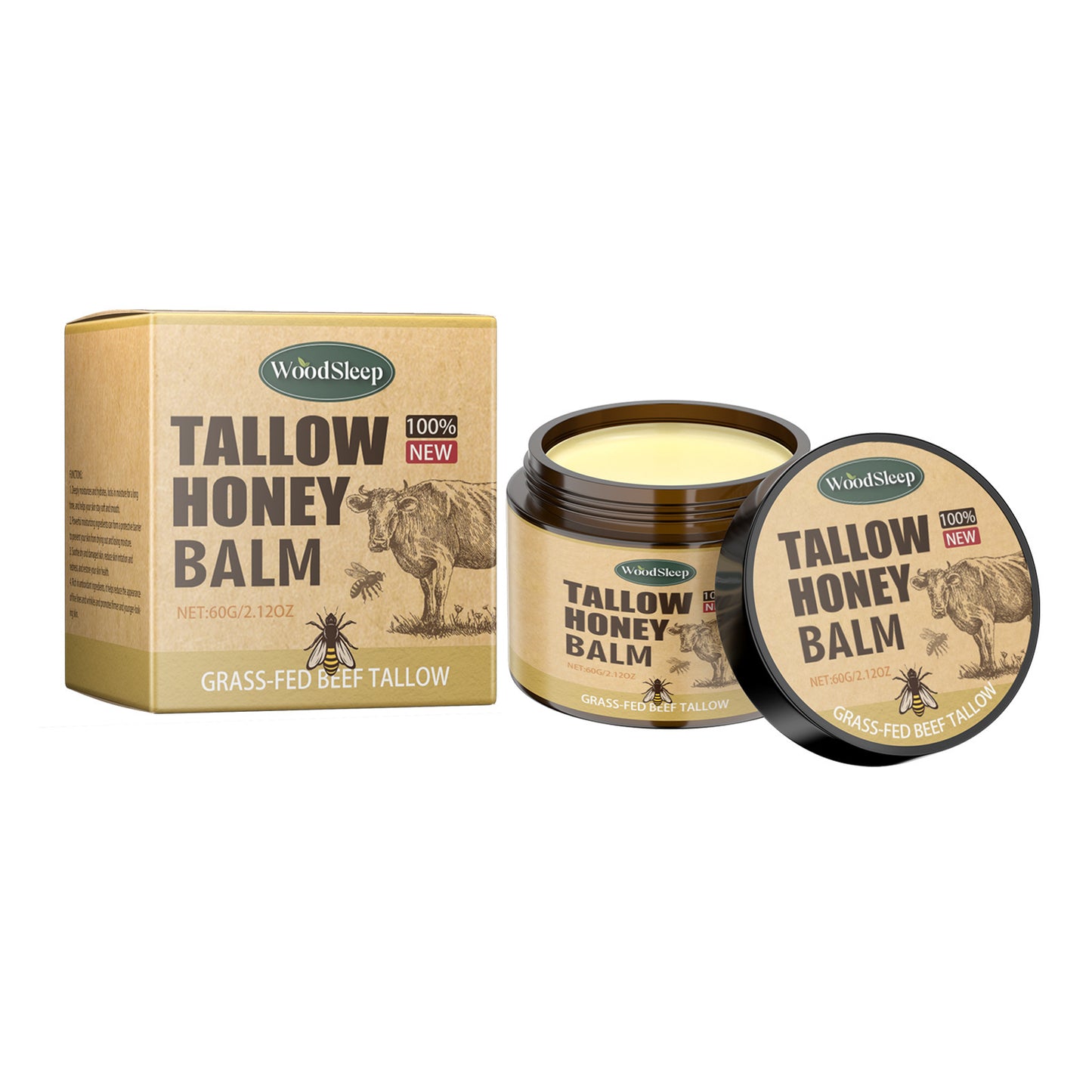 Beef Tallow & Honey Facial Moisturizer